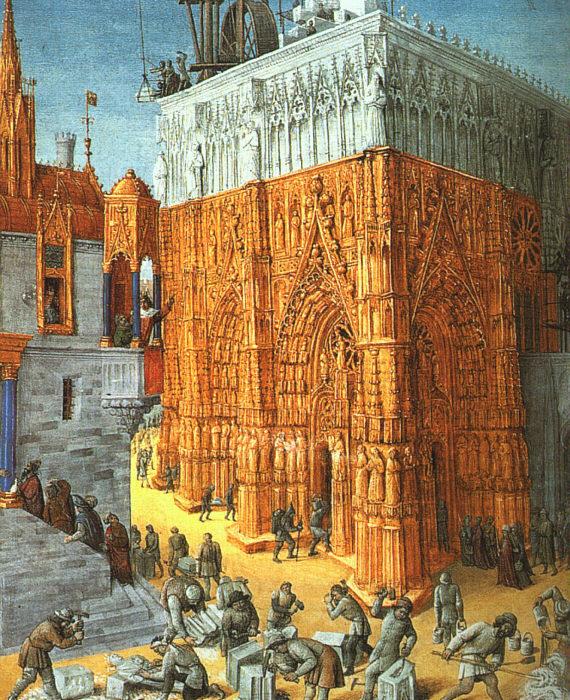 Jean Fouquet The Building of a Cathedral